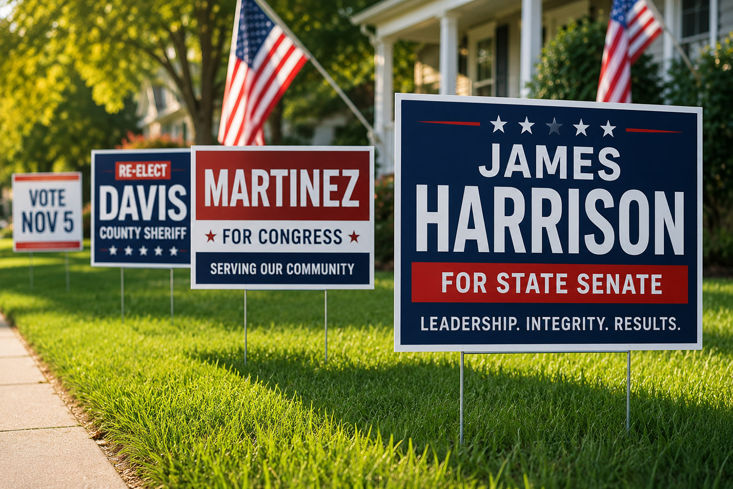 Political yard signs