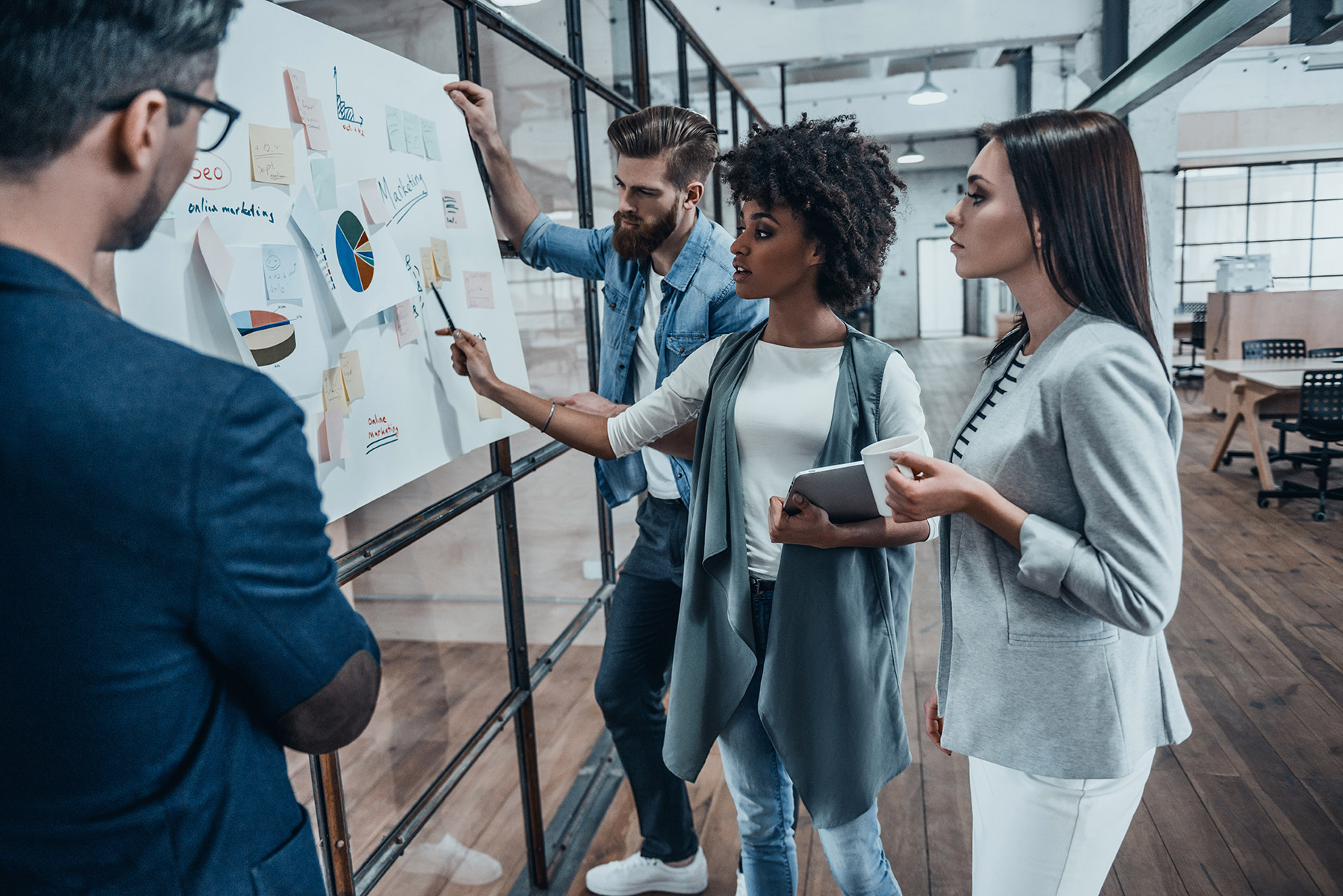 diverse group of marketing pros