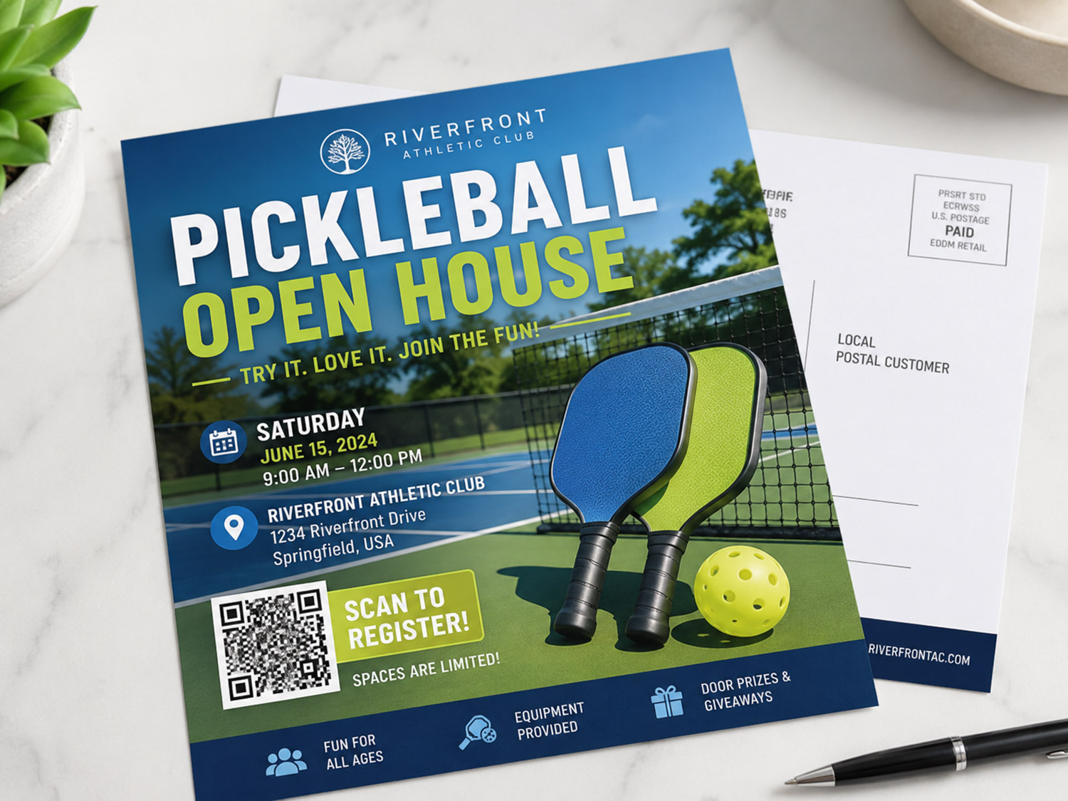 pickleball event direct mail